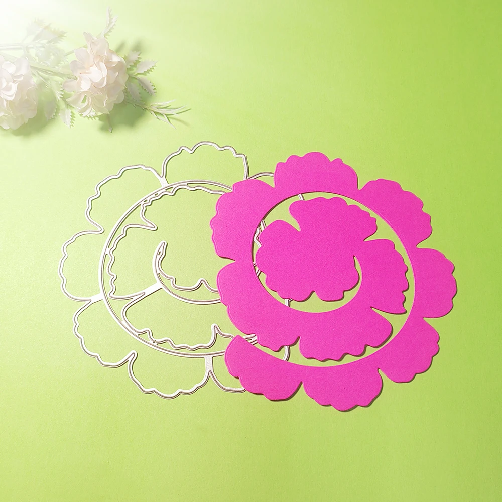 

New 13.5cm spiral flower cutting dies scrapbook decoration embossed photo album decoration card making DIY crafts