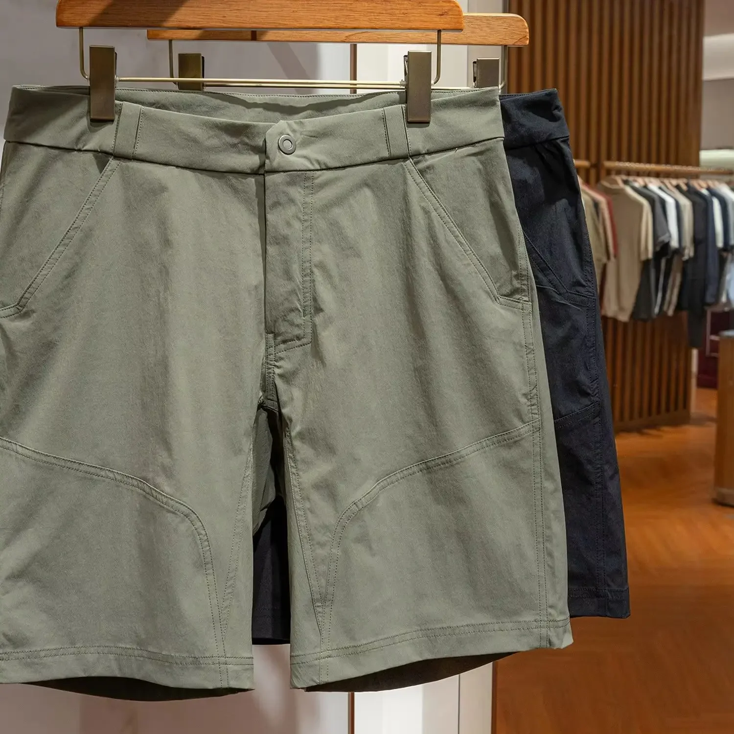 Urban outdoor lightweight running men's cargo casual shorts