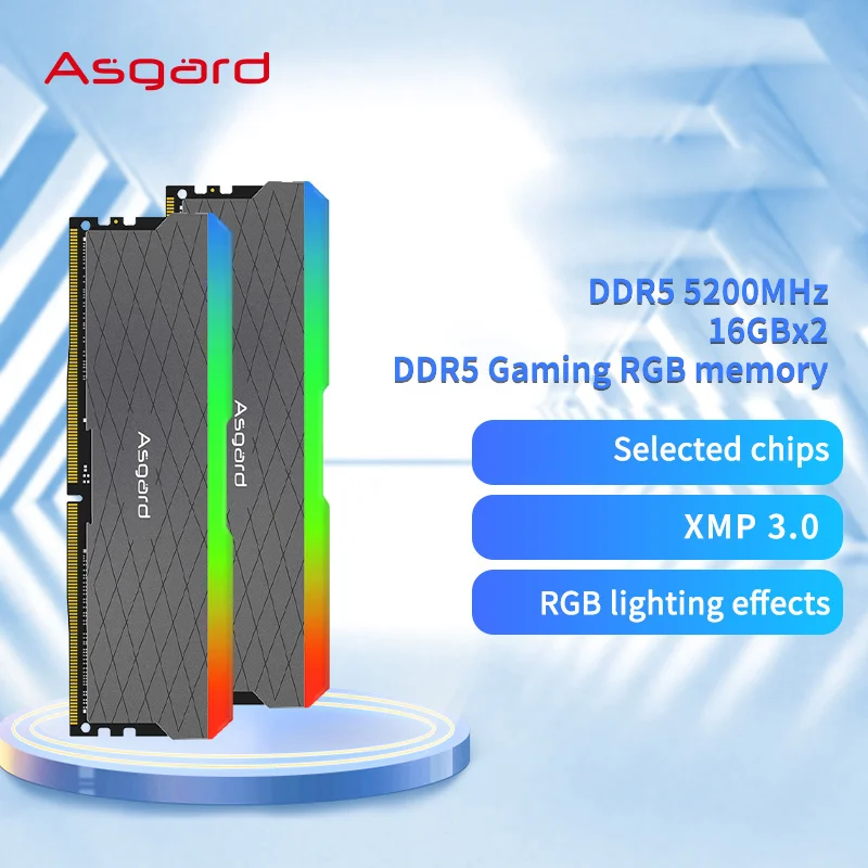 Asgard W2 DDR5 5200MHz 32GB Memory Ram DDR5 5200MHz 5600MHz 16GB x2 Memoria Ram DDR5 RGB XMP3.0 Diy Daming Computer