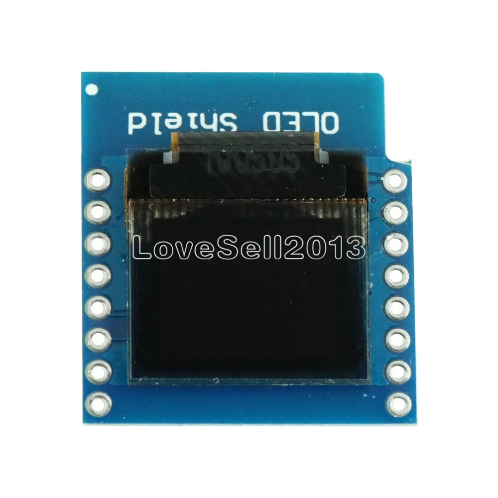 1PCS OLED Shield สำหรับ WeMos D1 Mini 0.66 "นิ้ว64X48 IIC I2C สำหรับ Arduino K ใหม่