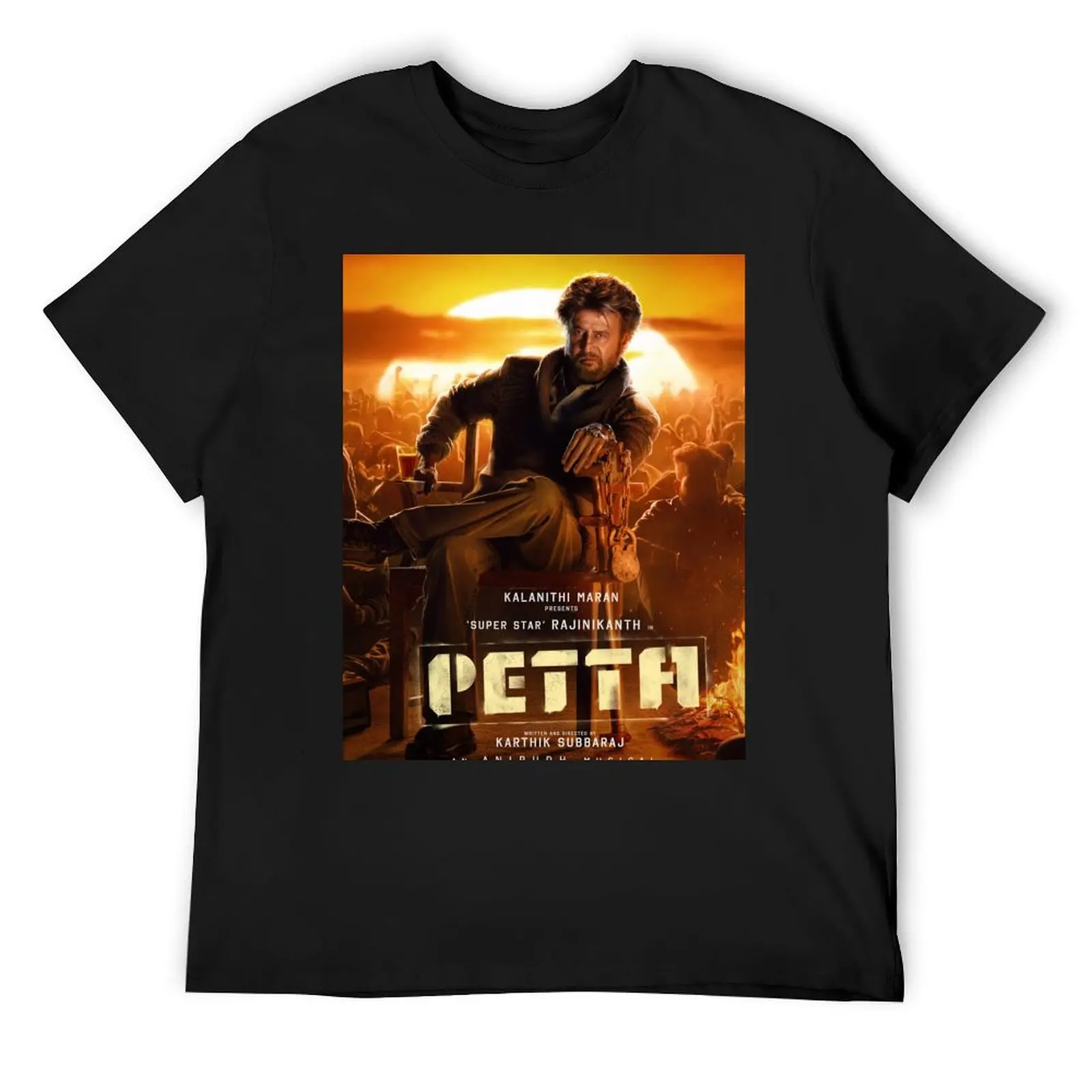 

Petta - Rajinikanth T-Shirt funny shirt cotton oversizeds blue lock funny t shirts men