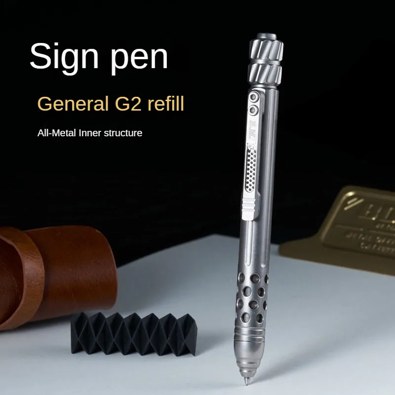 1PC EDC Equipment Titanium Mechanic Tactical Pen Writing Pen Signature Pen Automatic Pencil Boys