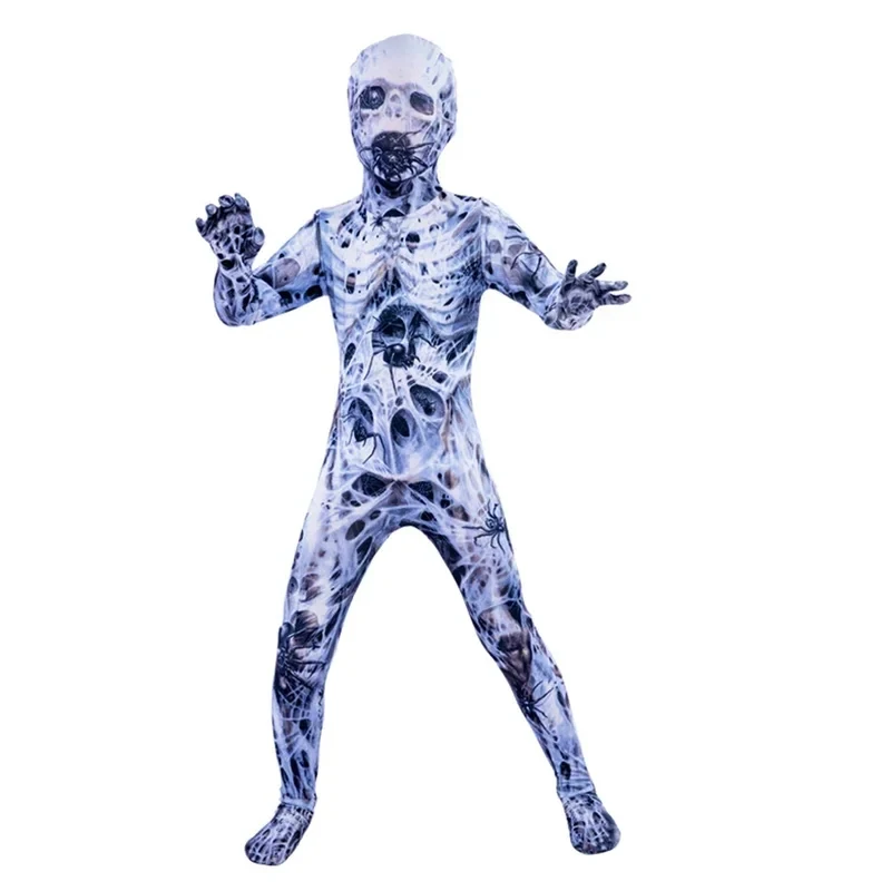 2026 Purim Halloween Costumes for Children Horror Zombies Boy Girl Skeleton Dress up Fantasy Clipart Jumpsuit Kids Monster UX10F view 6