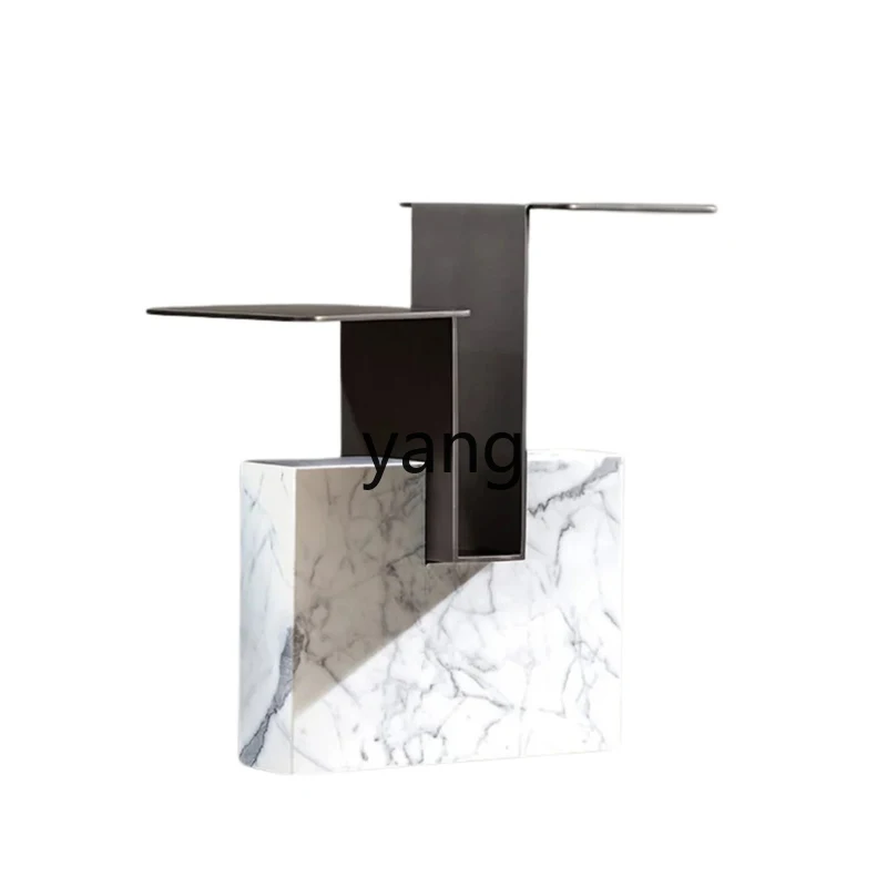 

TGF creative marble sofa side narrow side table living room small coffee table bedroom bay window small table