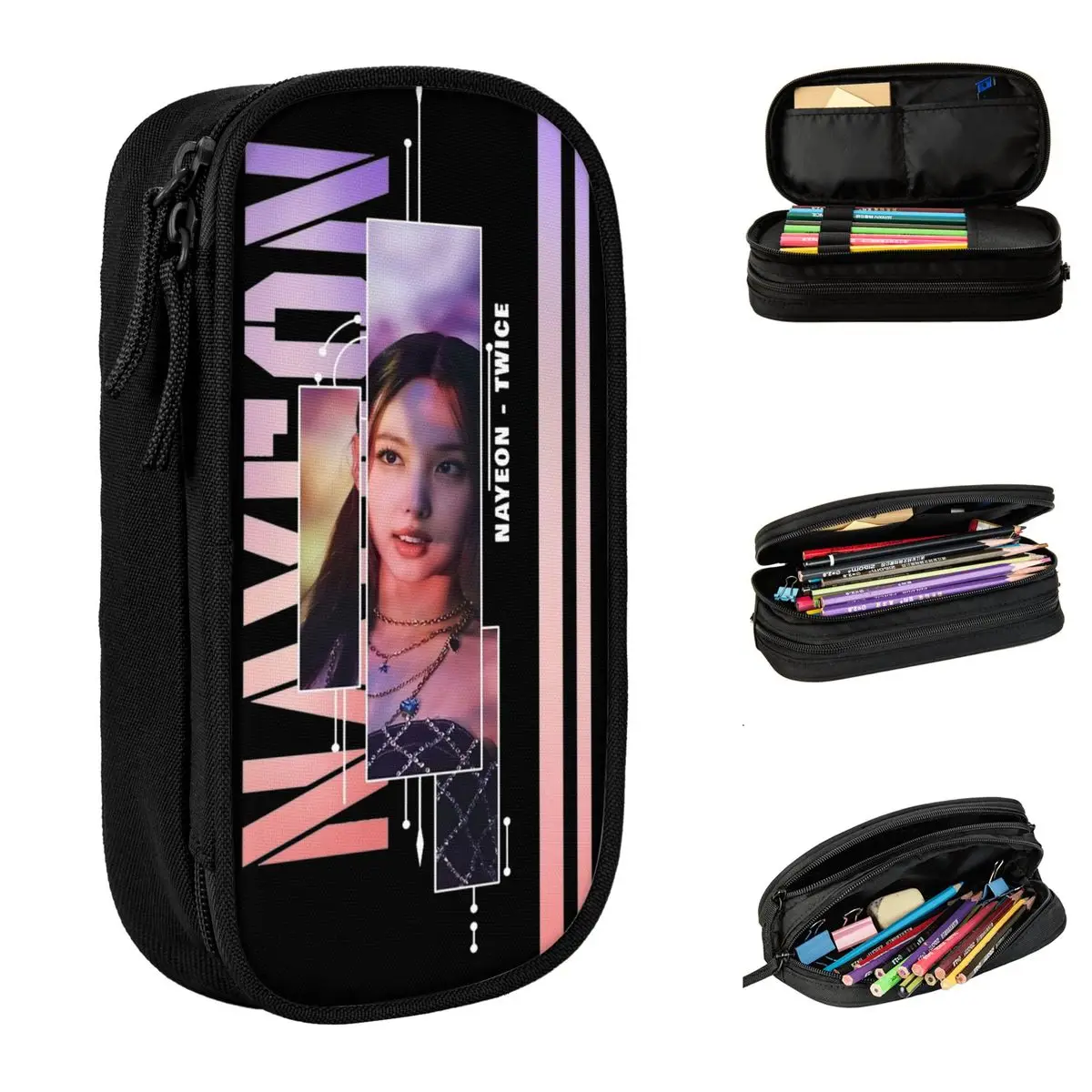 Twice Nayeon Pencil Cases Pen Holder Bag Student Big Capacity Students School Gift Pencil Box