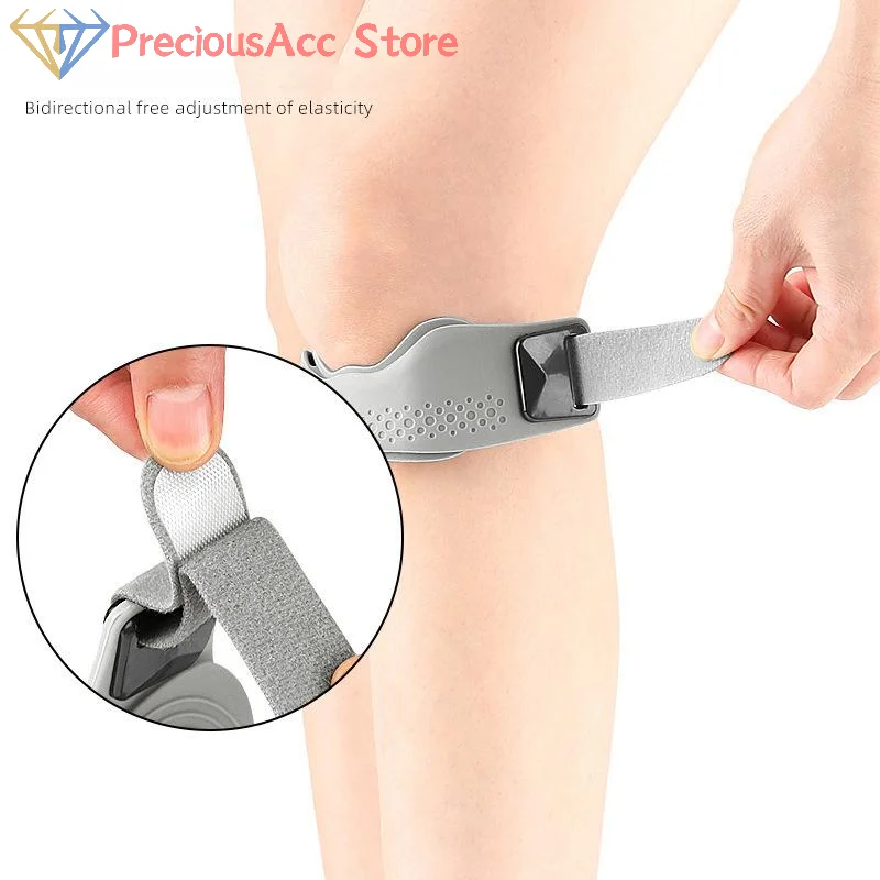 1Pcs Silicone Knee Strap Patellar Tendon Support Adjustable Leg Brace for Running Tennis Sports Jumper Knee Relief Training