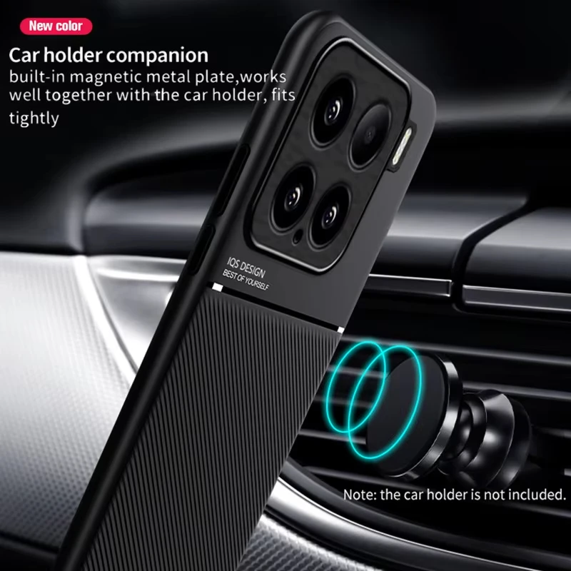 For Xiaomi 15 15T Pro Case For Xiaomi 14T Pro Mi 14 15 Pro Magnetic Car Holder Leather Silicone Shockproof Case view 4