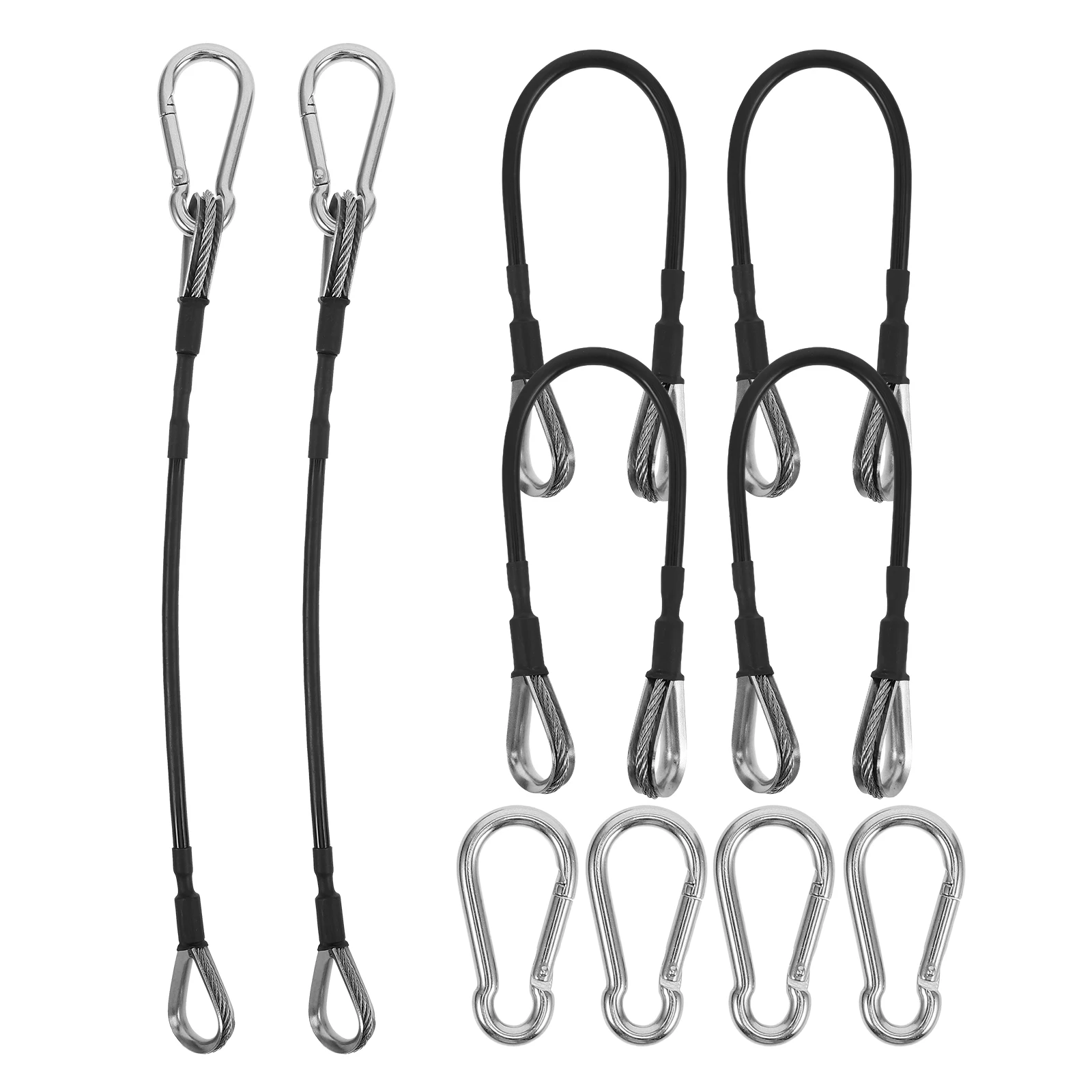 

6 Pcs Fitness Tension Wire Rope Cable Attachment Bungee Exercise Equipment Steel Gym Accessories Portable Durable