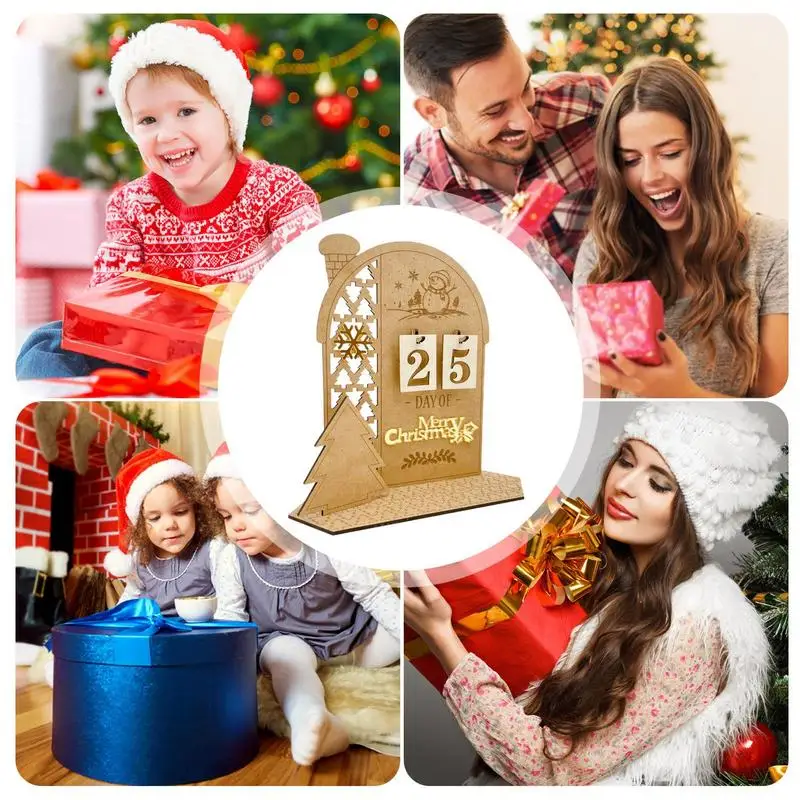 Kerst Houten Adventskalender Onafgemaakte Huisvormige Aftelkalender Adventskalender Diy Kit Klaar Om Te Versieren Voor Geschenken