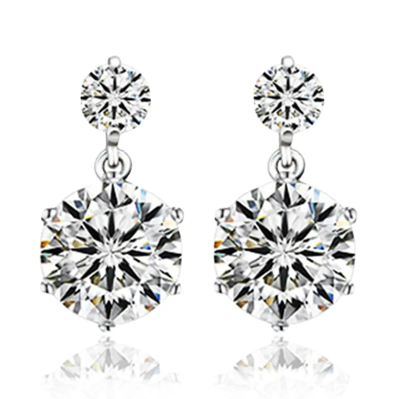 S925 Sterling Silver Cute Twin Stud Earrings Polished Bright Surface Light Weight No Burden Elegant Simple Silver Ear Jewelry
