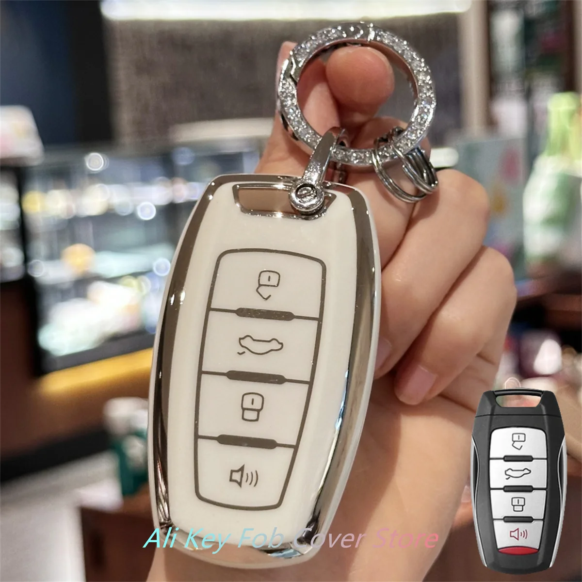 Car Remote Key Case Cover Shell For Great Wall Haval Hover H1 H4 H6 H7 H9 F5 F7 H2S GMW Coupe Protected Keyless Fob Car Keychain