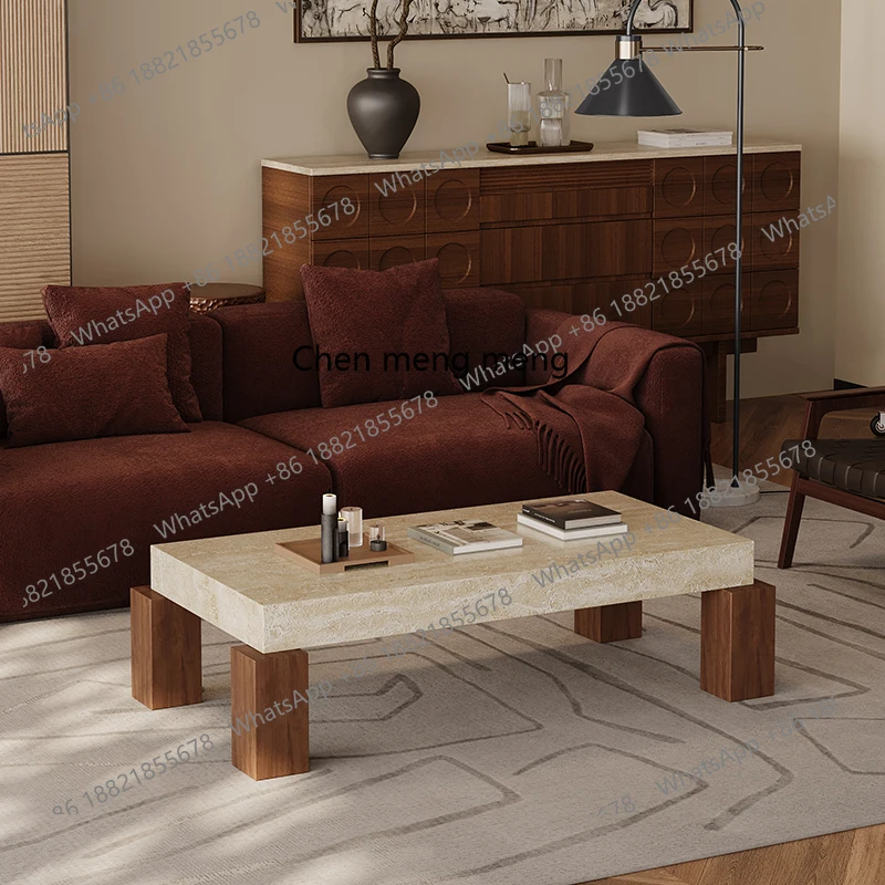 

Retro, coffee table living room home marble table villa high-end luxury stone tea table