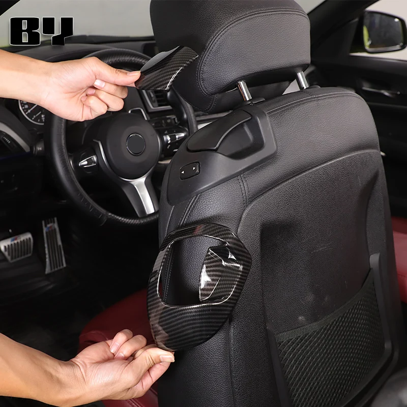 

2 Door Version For BMW 2 Series F22 F23 2014-2019 ABS Carbon Fiber Front Seat Adjustment Switch Cover Sticker Car Accessories