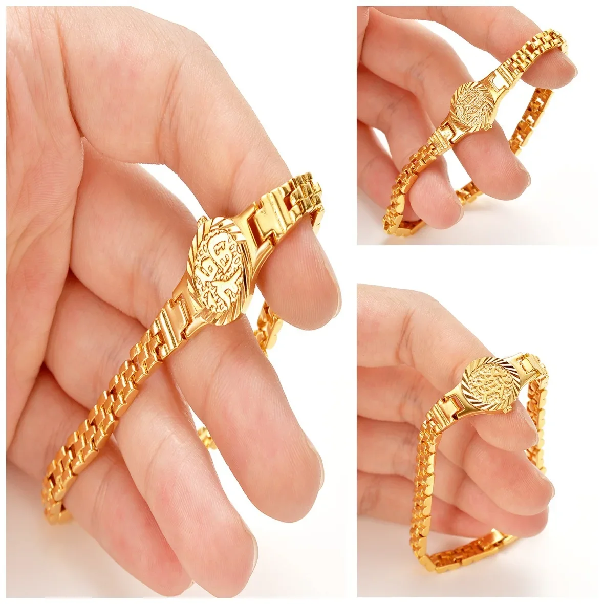 Real 999 Gold Fortune Watch Chain Long Do Not Lose Color with 24K Gold Fine Jewelry Classic Fortune Bracelet Ladies