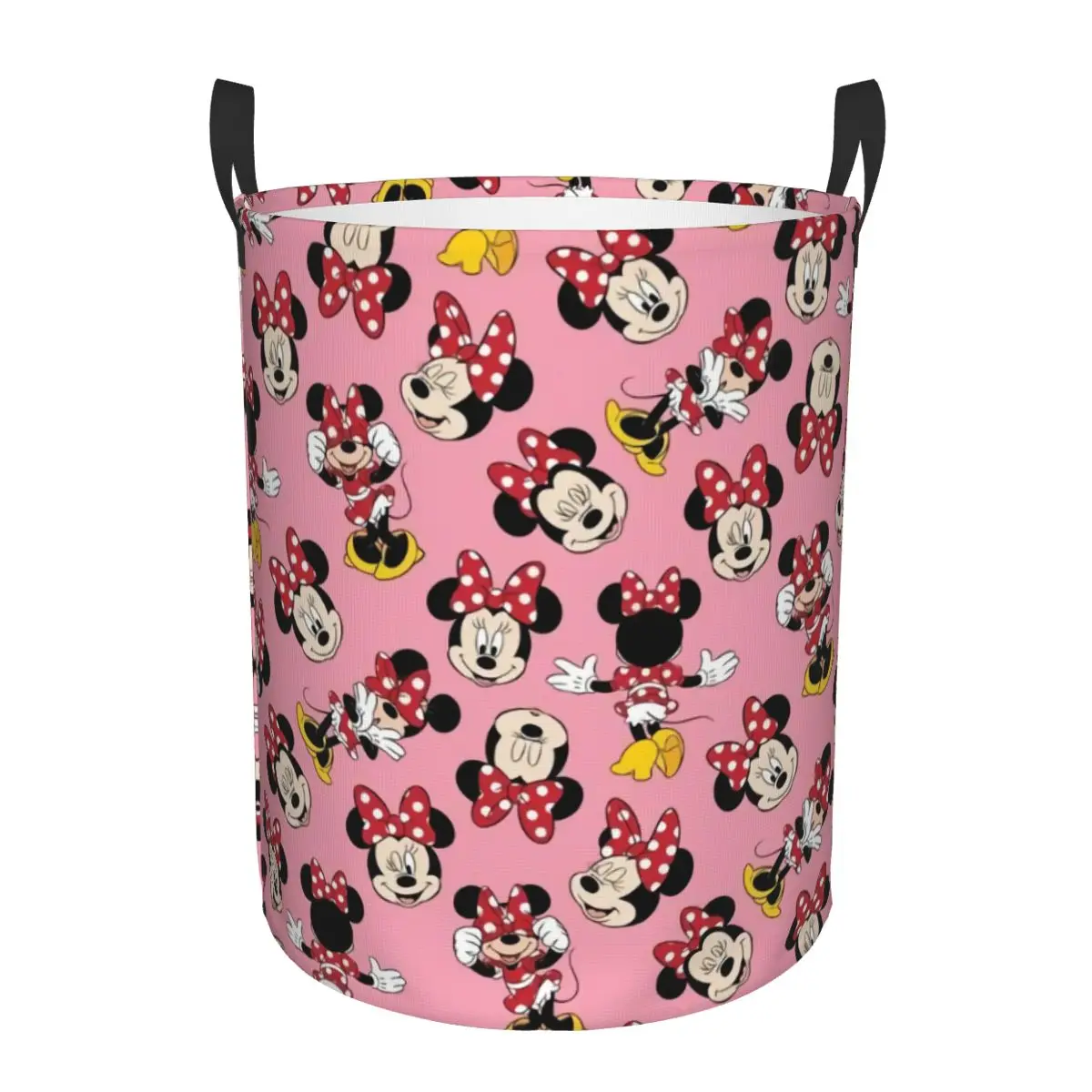 Custom Mickey Mouse Anime Cartoon Laundry Basket Foldable Clothes Hamper for Baby Kids Toys Storage Bin