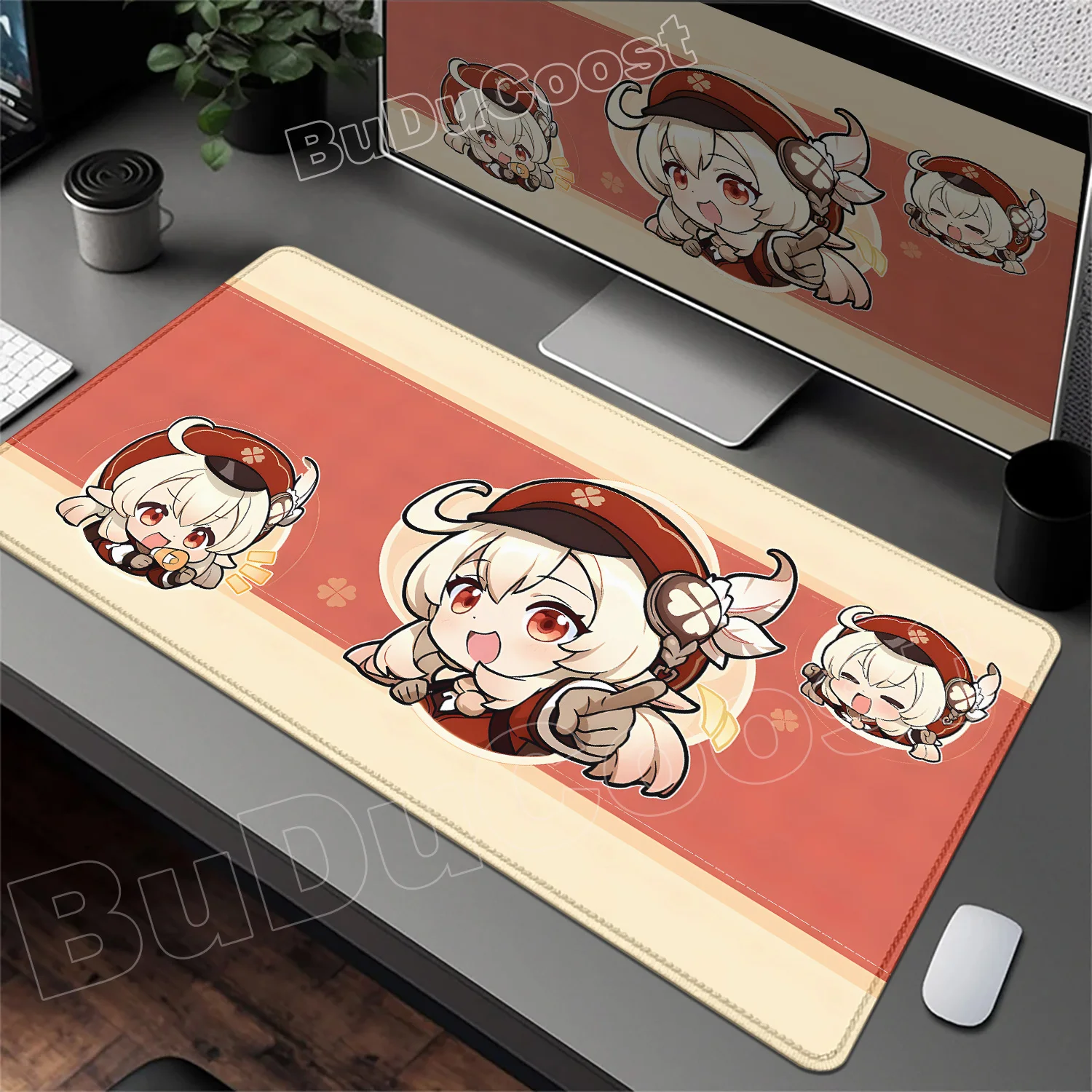 

HD Klee Eula Genshin Impact Mouse Pad Large Desk Mat Keyboard Ergonomic Office Rubber Game PC Non-slip Mousepad Home Accessories