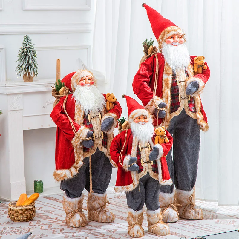 2023 Christmas Ornament Gifts New 60cm Santa Claus Doll Merry Christmas Decorations For Home Navidad Natal Gifts New Year 2024