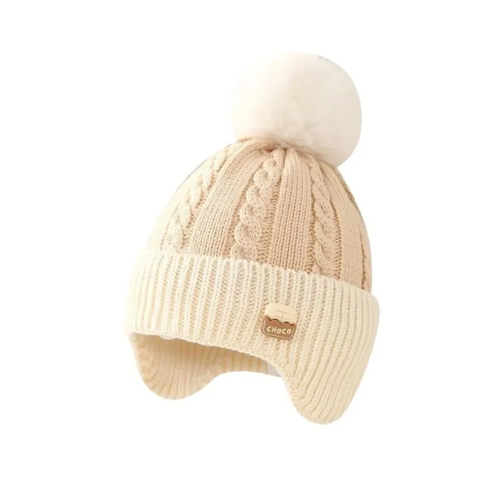 

New Pompom Pullover Cap Warm Windproof Beanie Hat Knitted Coldproof Knitted Cap
