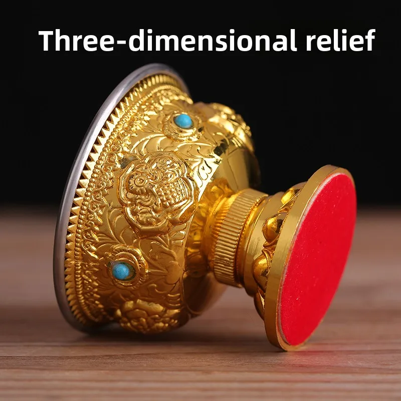 Jinghong Eight Treasures Buddha Front High Foot Water Cup Holy Water Purin Cup Wealth Protector Cup Offering Cup Seven...