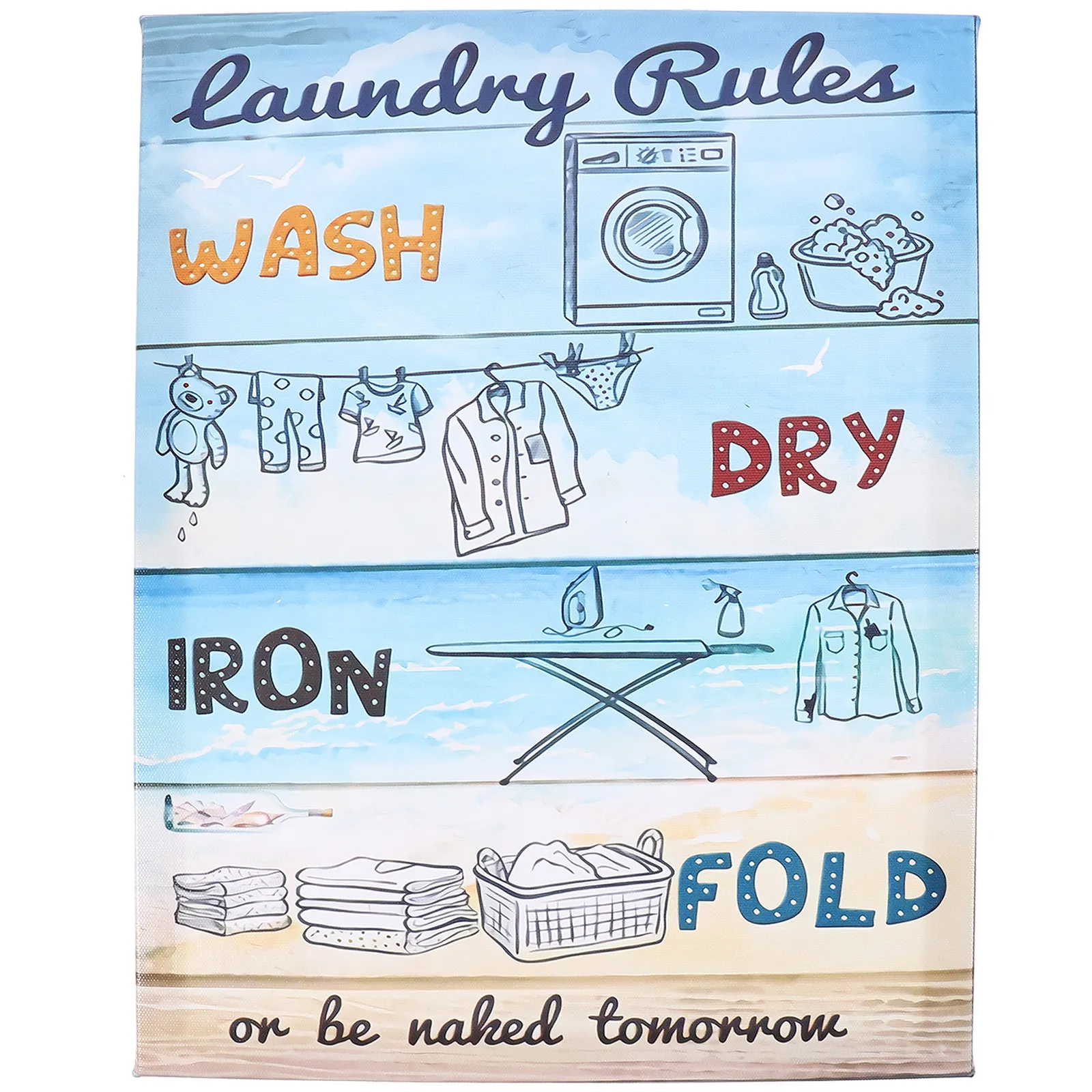 Laundry Rules Canvas Wall Art  - Art Craft Idea review and price