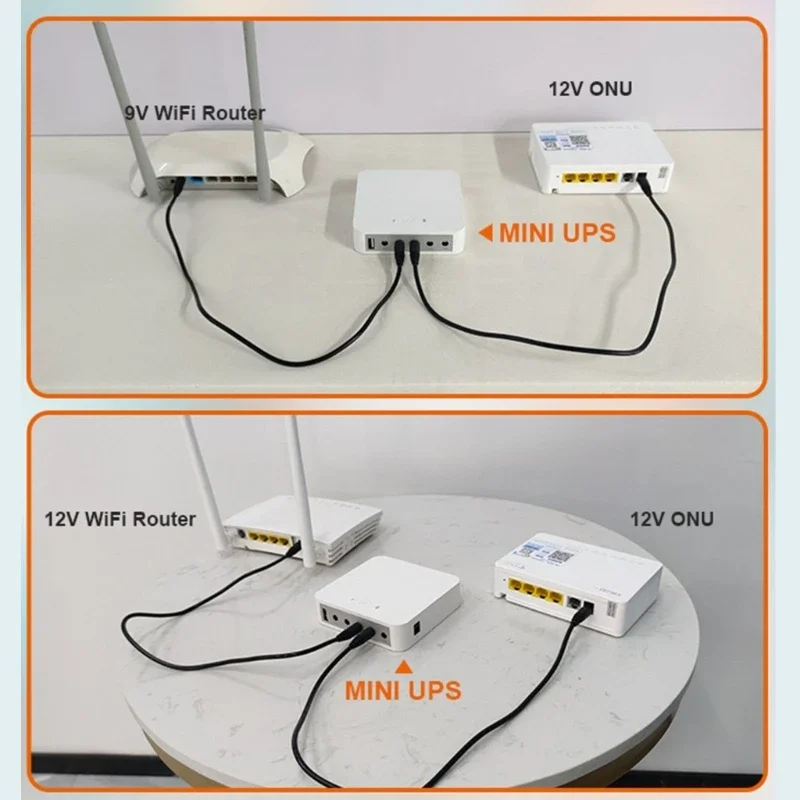 13200mah 5V 9V 12V 19V USB UPS Uninterrupted Backup Supply Power Adapter With 5.5x2.5mm Cable for WiFi Router Modem Camera UPS