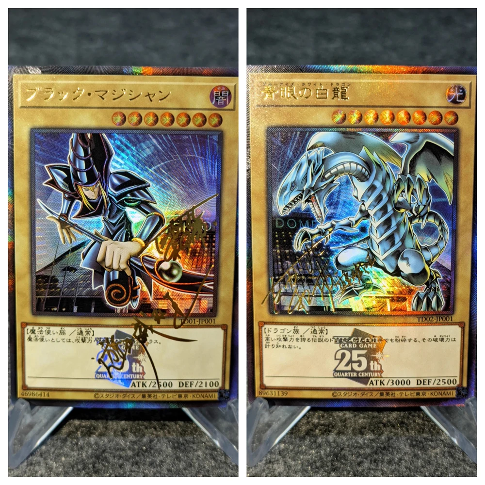 DIY Yu-Gi-Oh! Dark Magician Red-Eyes Black Dragon Blue-Eyes White Dragon Anime Peripheral Game Collection Card Holiday Gift