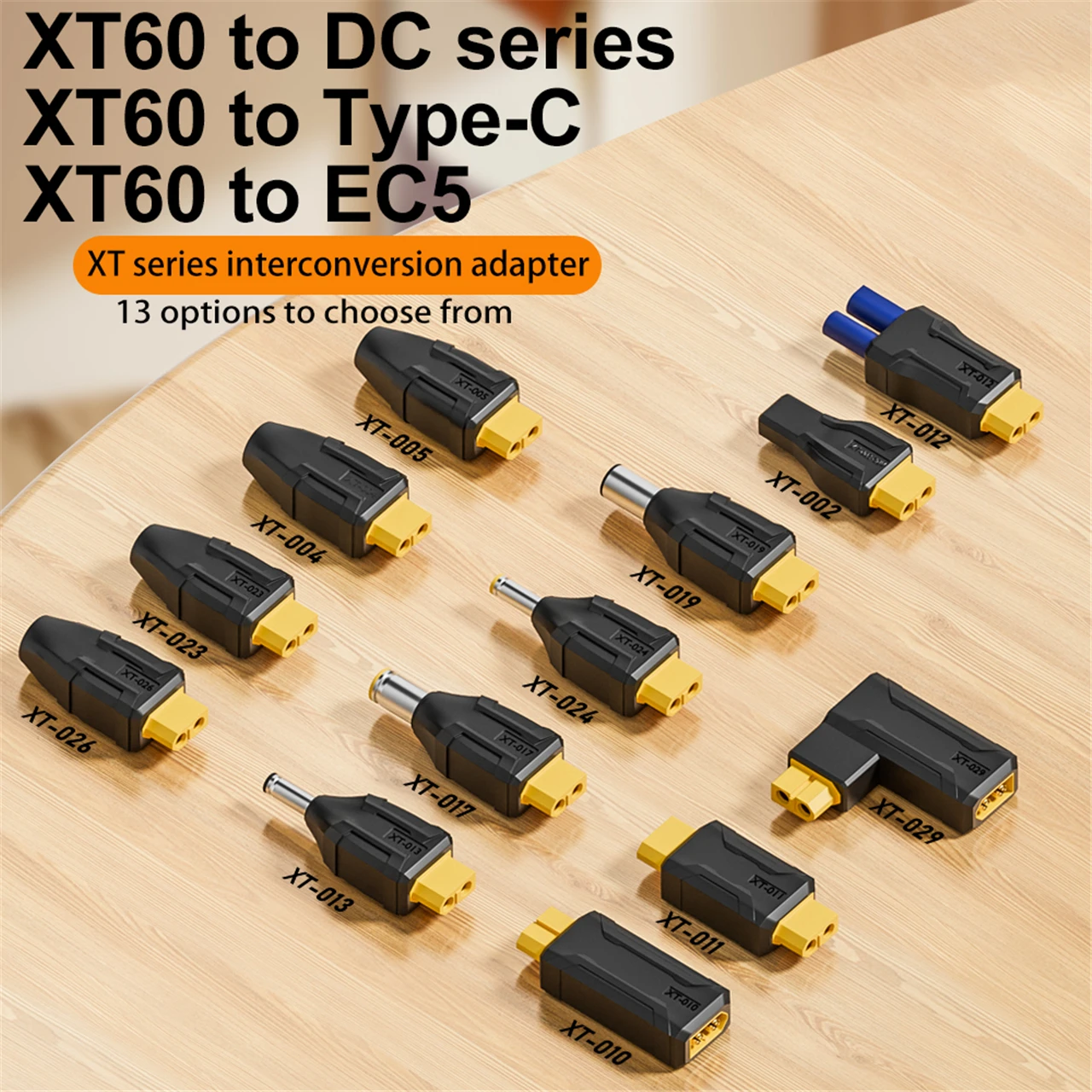XT60 conversion plug adapter,model airplane battery charging conversion plug EC5 to XT60 to DC55*21/5525/type-c Female Connector