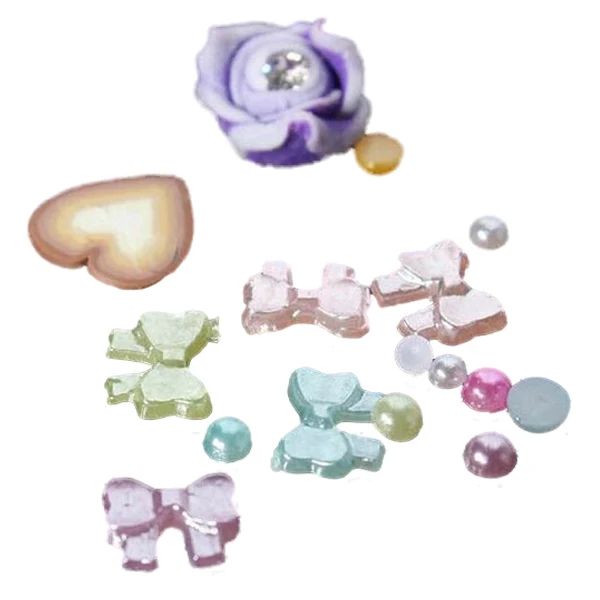 1200 pezzi ruota mista 3D unghie fai da te Glitter brillanti strass Art Tips decorazione