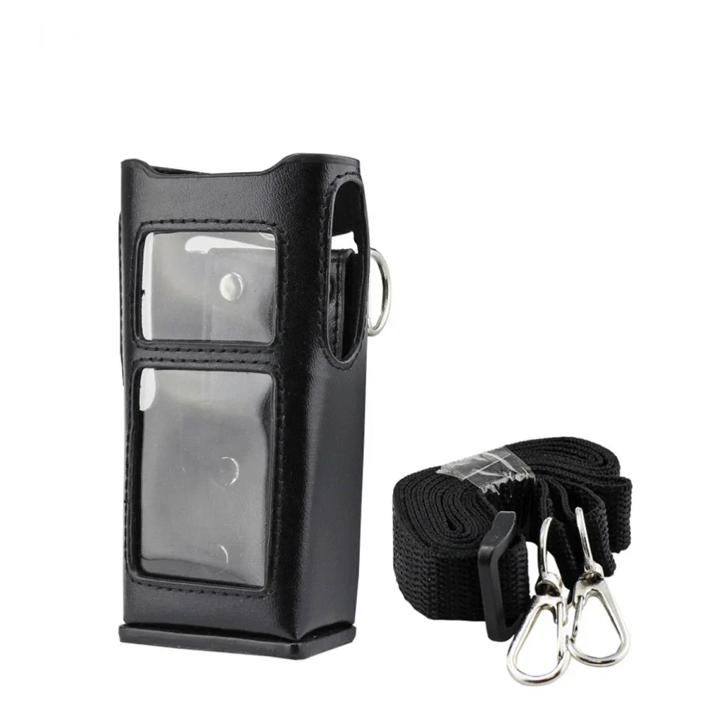 

Hard Leather Carrying Sleeve Shoulder Bag Case Holster Holder with Belt Clip for Hytera HYT PD780 PD780G Radio Walkie Talkie