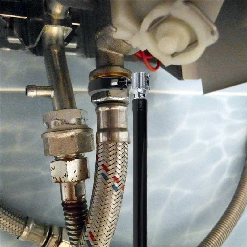 Chiave per rubinetto Chiave a bussola per idraulico in acciaio al carbonio con 5 prese e 1 mandrino Chiave per dado posteriore Chiavi per lavello da cucina Durevole, A-VV