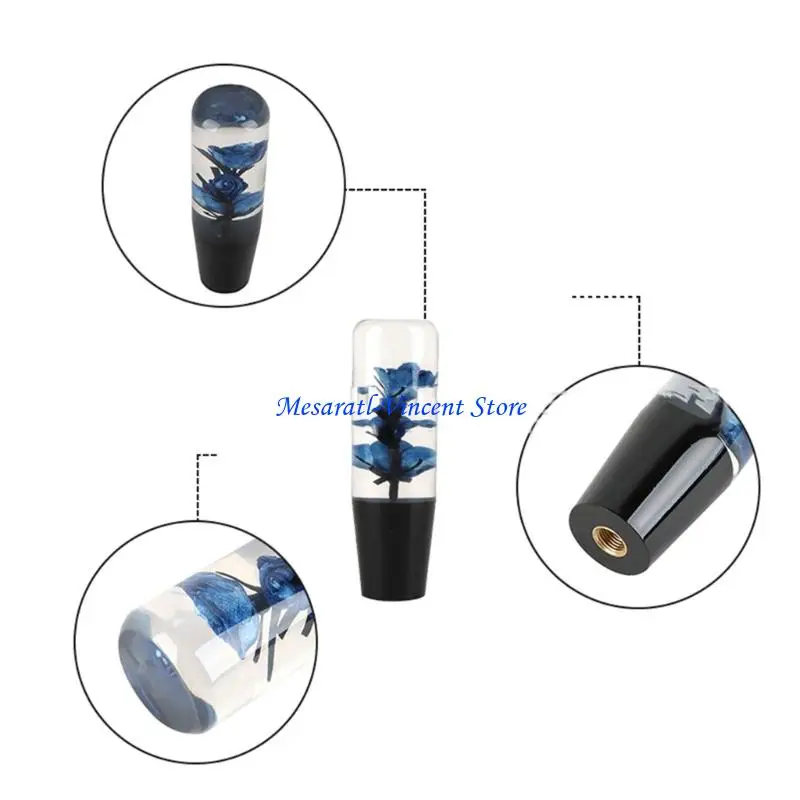 

A70F Fashionable Crystal Rose Acrylic Gear Shifts Knob Acrylic Knob Perfect for Customizing Your Car Or Motorcycle Interior