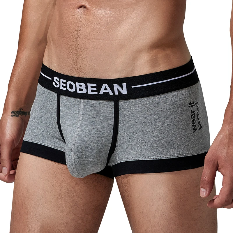 Men's Breathable Boxer Briefs Adult Underwear Multiple Colors Contrast Color Design U-Convex Pouch Youth Fashion Sports Boxers view 5
