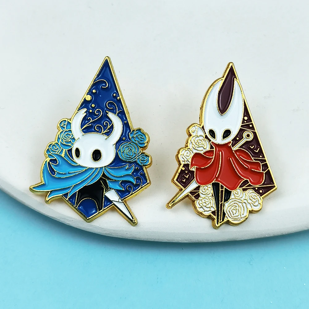 لعبة الجوف فارس Silksong الدبور تأثيري بروش الكرتون المعادن شارة مينا ظهره دبابيس مجوهرات اكسسوارات #4