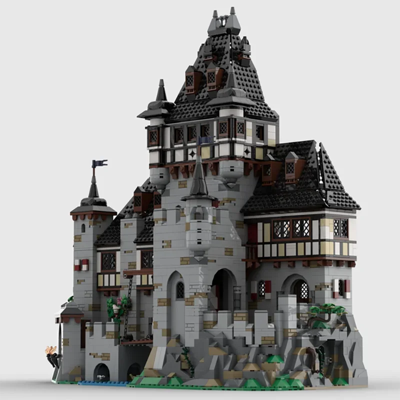 

Средневековая модель Moc, строительные блоки, модель замка, технология, кирпич, сделай сам, сборка, знаменитая сцена, строительство, праздничные подарки, игрушка