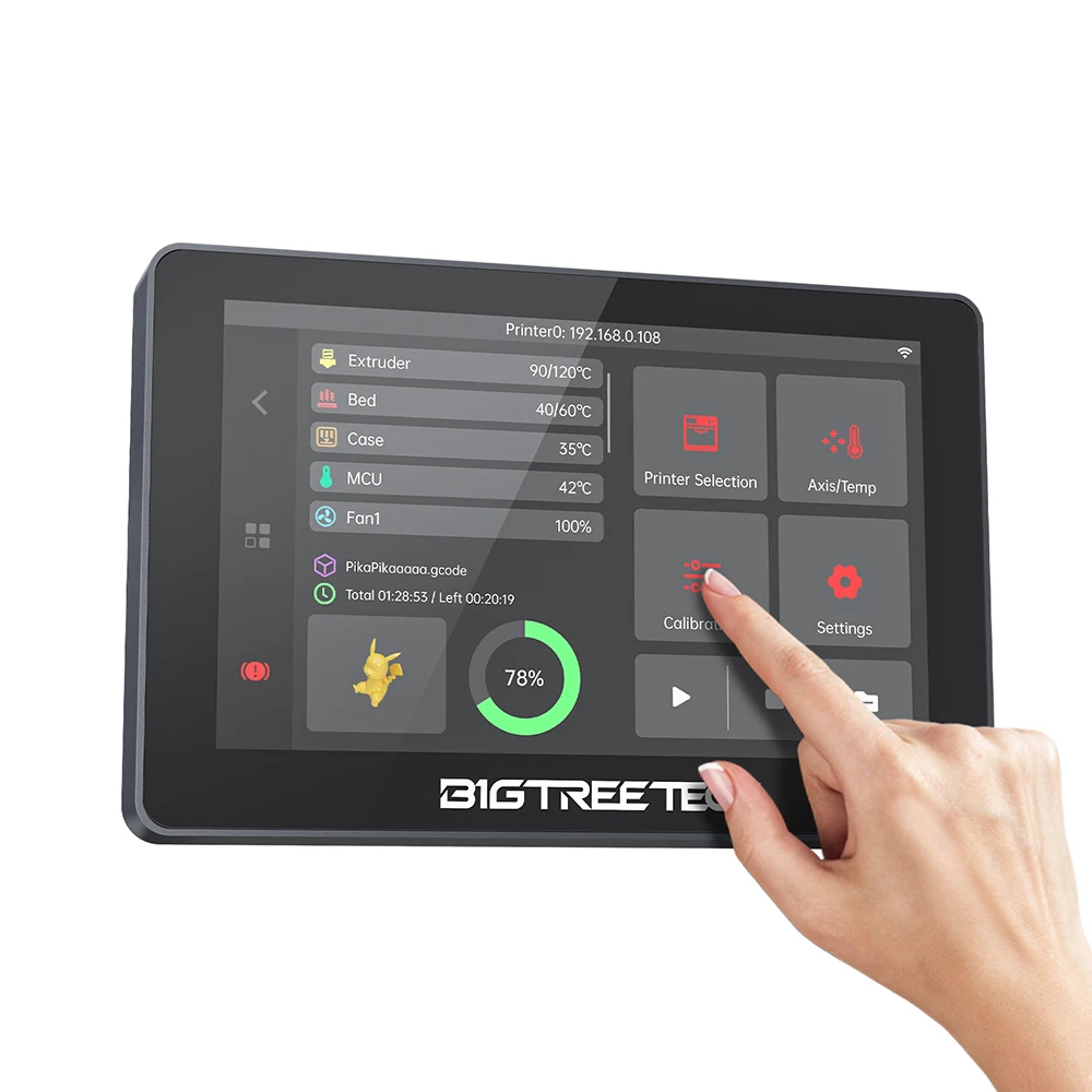 Imagem -02 - Bigtreetech-k-touch Impressora 3d Klipper Touch Screen Display de Controle sem Fio Impressão Remota para Voron Ender Impressoras Fdm