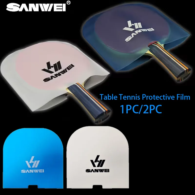 SANWEI 2 قطعة مضرب تنس الطاولة طبقة رقيقة واقية على الوجهين الغبار واقية المضادة للأكسدة تنس الطاولة الخفافيش المطاط حامي غطاء #1