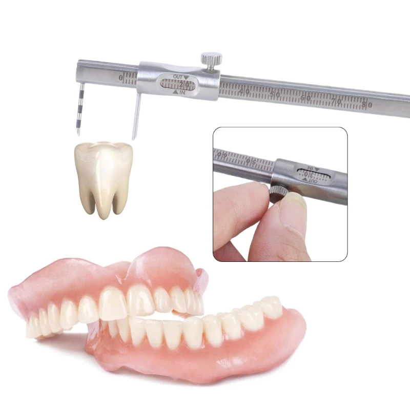 Dental Implant Measurement Caliper Rustproof Dental Tool for Surgical Accuracy