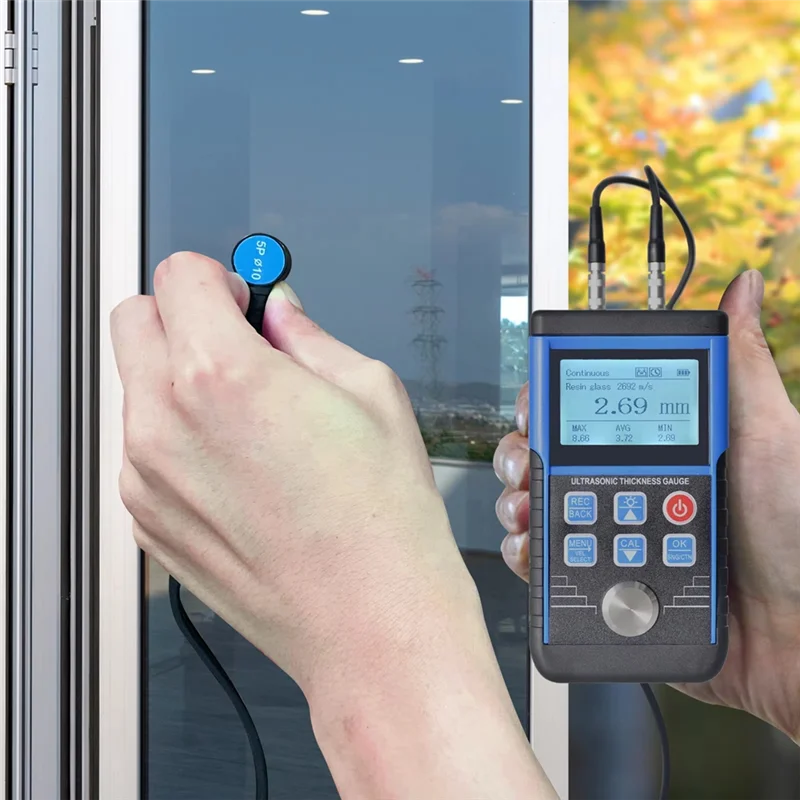 

Highly Recommended-Ultrasonic Thickness Gauge Paint Thickness Tester 1.0-350Mm Suitable Forvarious Materials Digital LCD Display