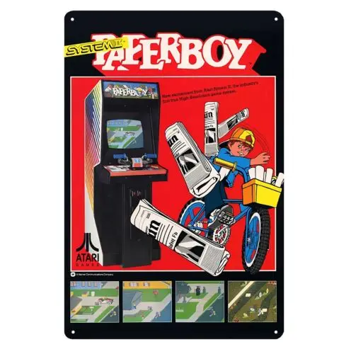 Paperboy Retro Arcade Video Game Metal Poster - 20x30cm (8x12 inch) good sign sign
