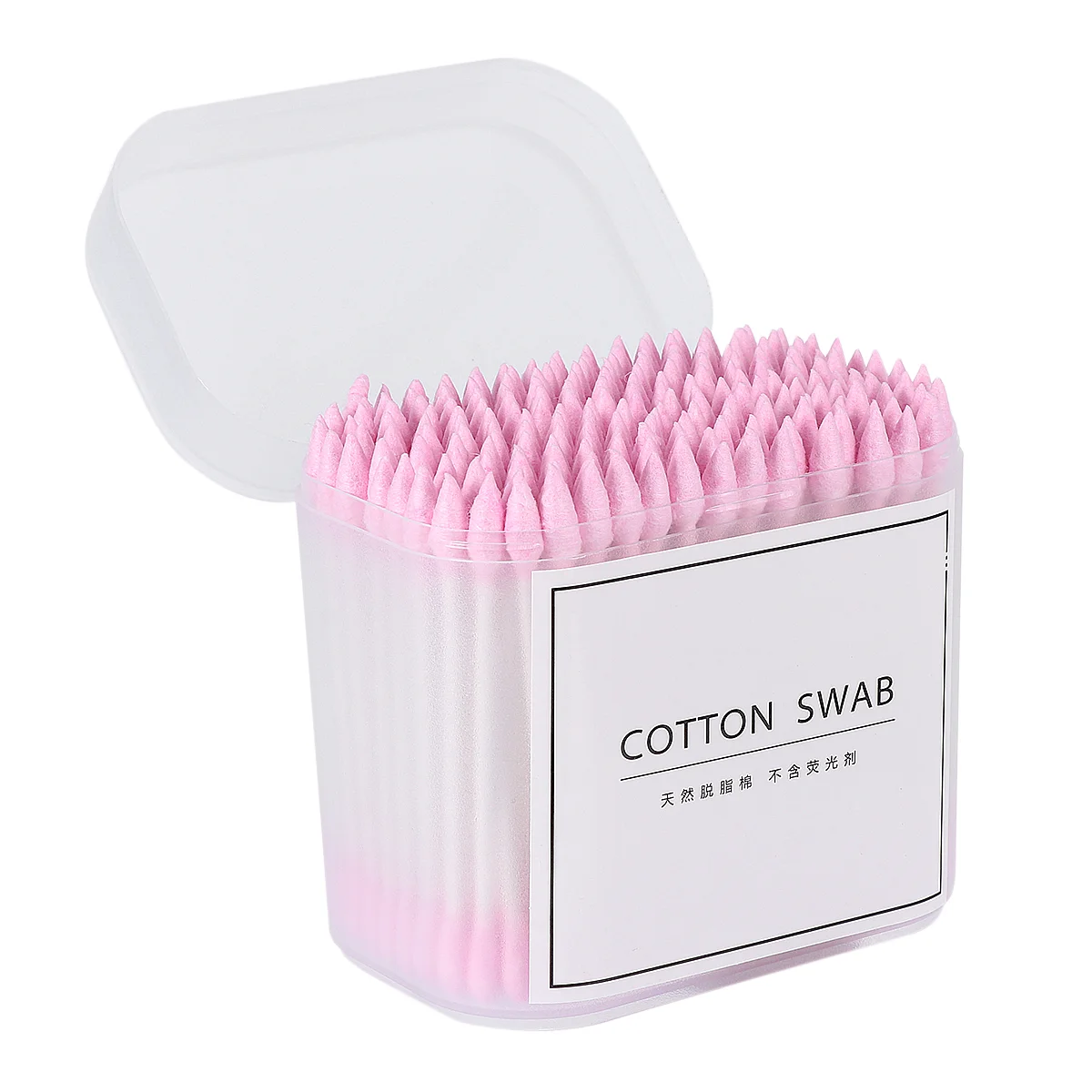 2 Packs/400pcs Makeup Cotton Buds Multipurpose Double-head Swabs Disposable Cotton Swabs for Home Travel (Pink)