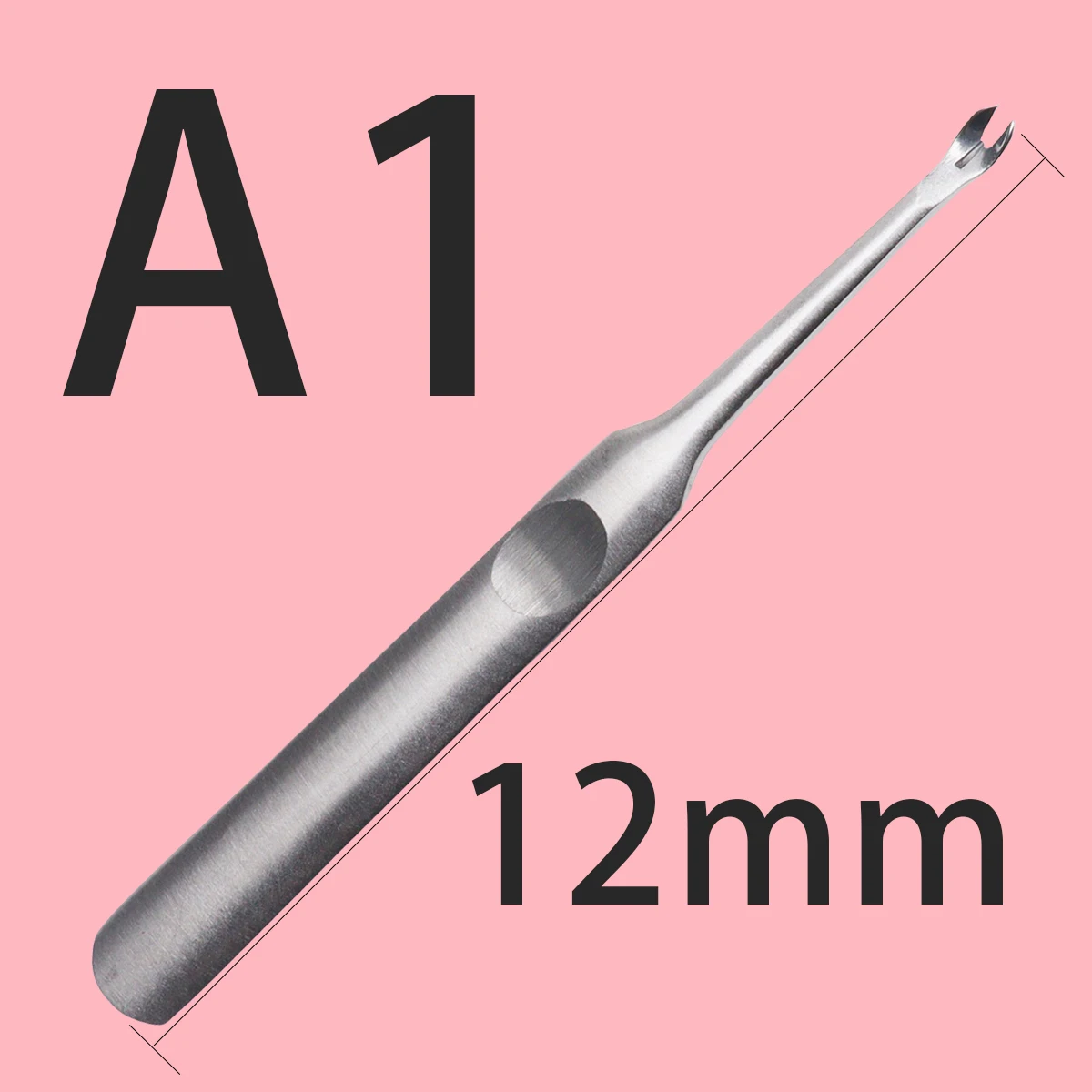 Dissolvant professionnel de peau morte en acier inoxydable, poussoir de cuticules, fourchette, manucure et pédicure, outil d'art des ongles, 1 pièce