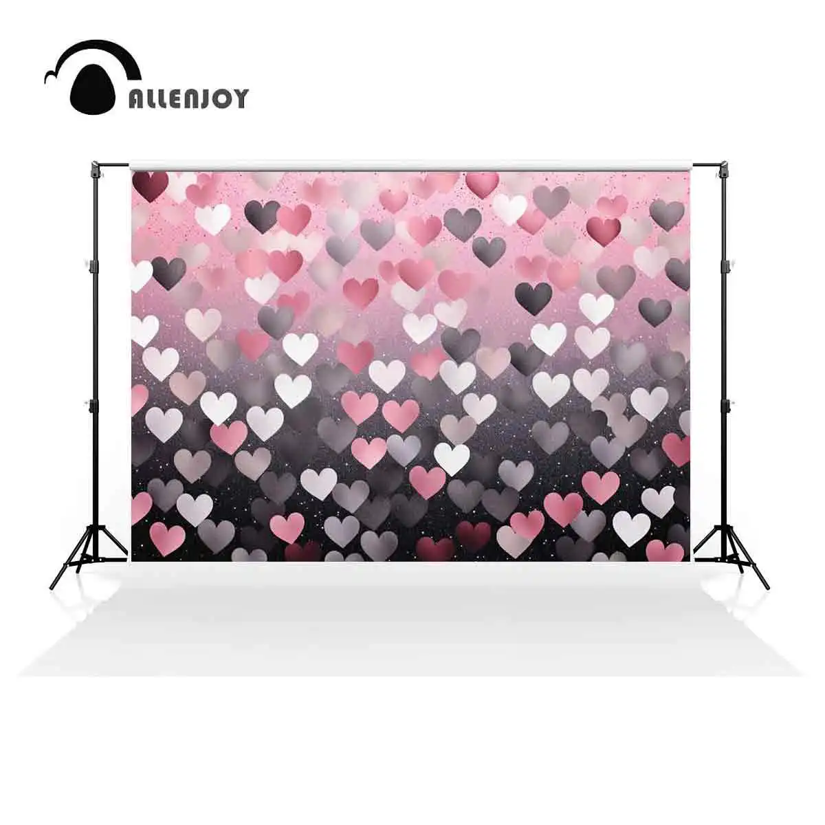 Allenjoy Valentine's Day Heart Seamless Pattern Photography Backdrop