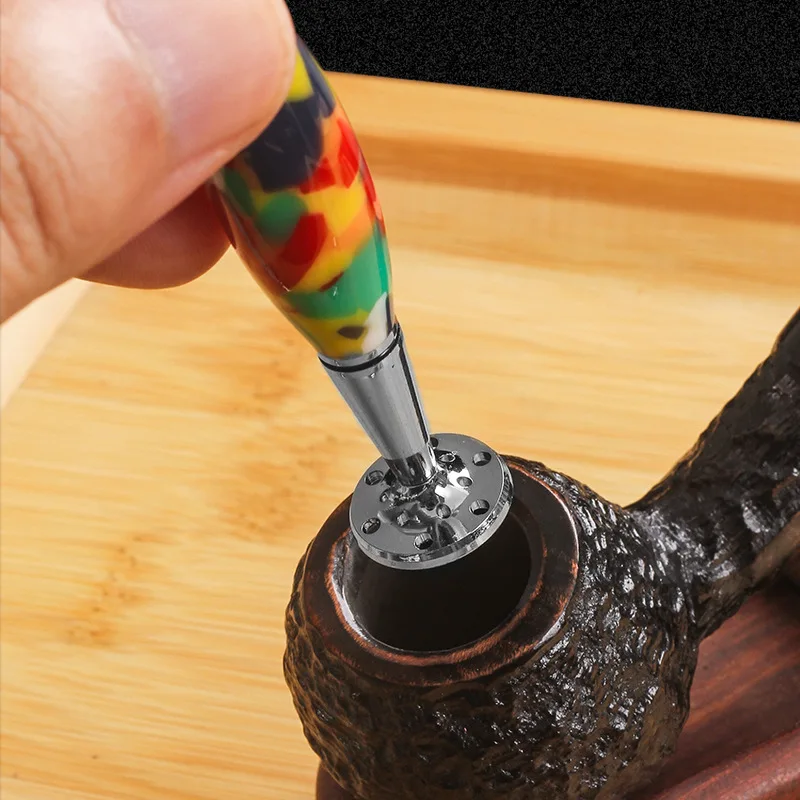 2 in 1 Multifunction Tobacco Pipe Press Rod Smoking Cleaner Smoking Accessories Ventilation Needle Cigar Tool