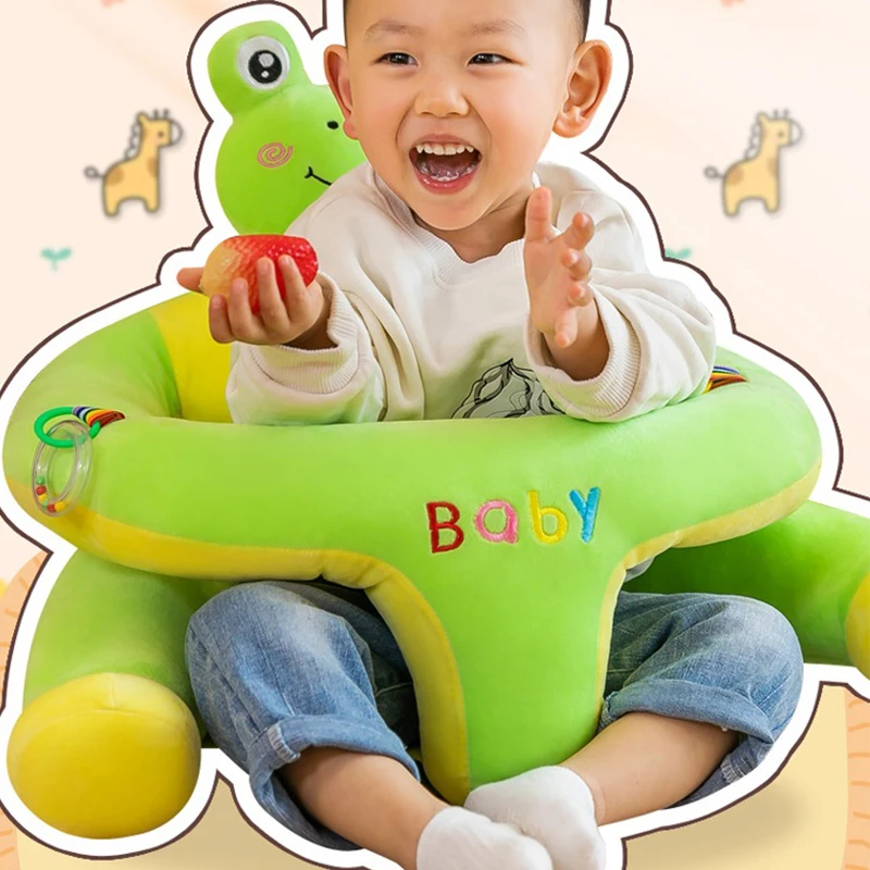 Baby Support Seat Plush Chair Learning To Sit Comfortable Toddler Nest Washable Filler Cradle Sofa (Only Chair Cover)