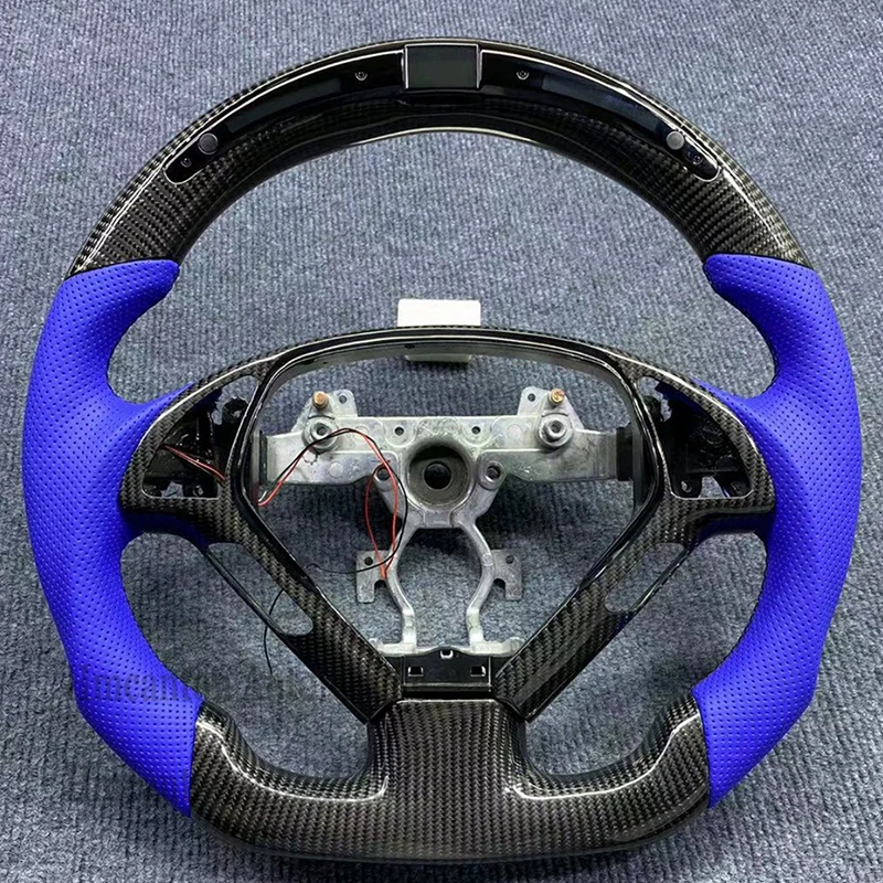 Low Price Wholesale Carbon Fiber Perforated Leather LED Steering Wheel for Infiniti G27 G37 Car Steering Wheel