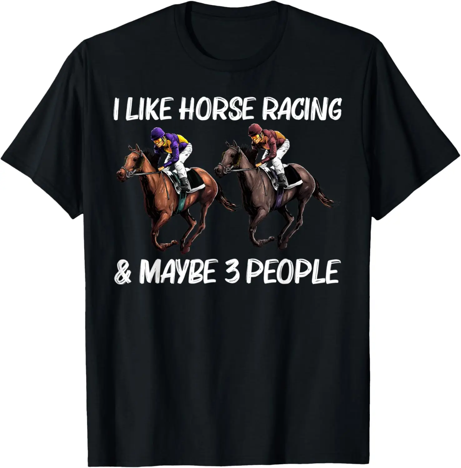 Cool Horse Racing Design For Men Women Horse Race Jockey T-Shirt