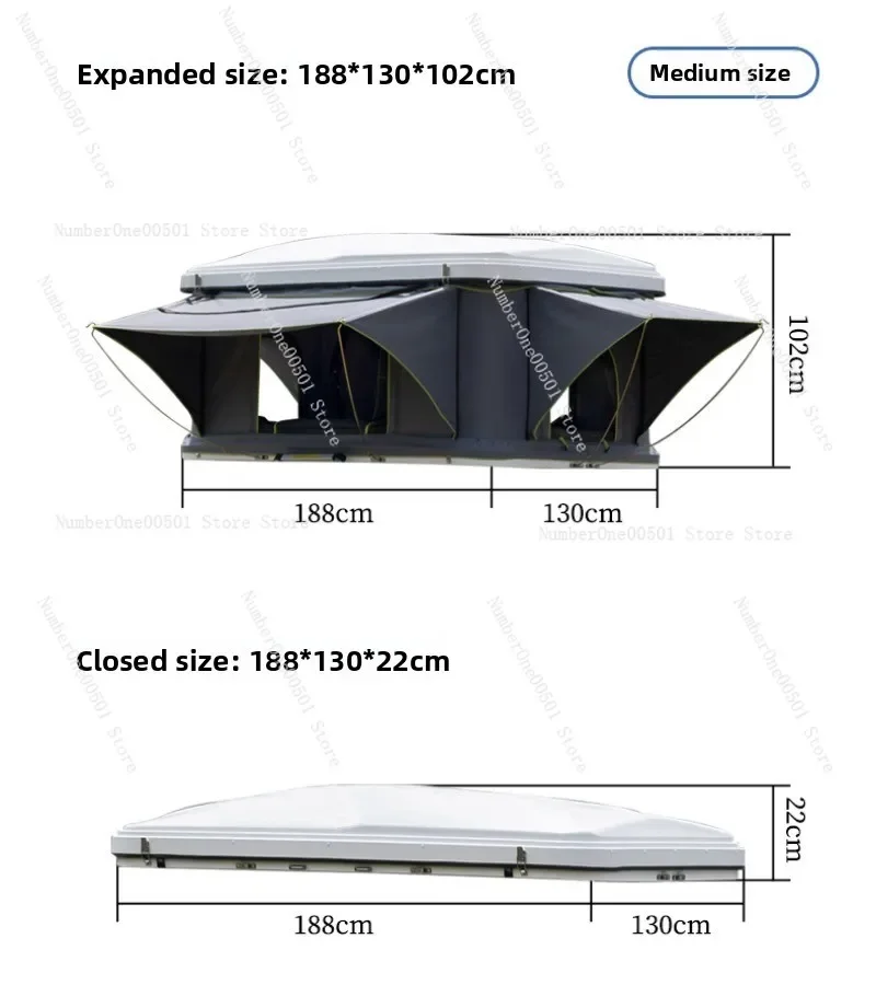 

Automatic folding hardtop roof tent for car SUV off-road pickup outdoor camping self-driving travel​