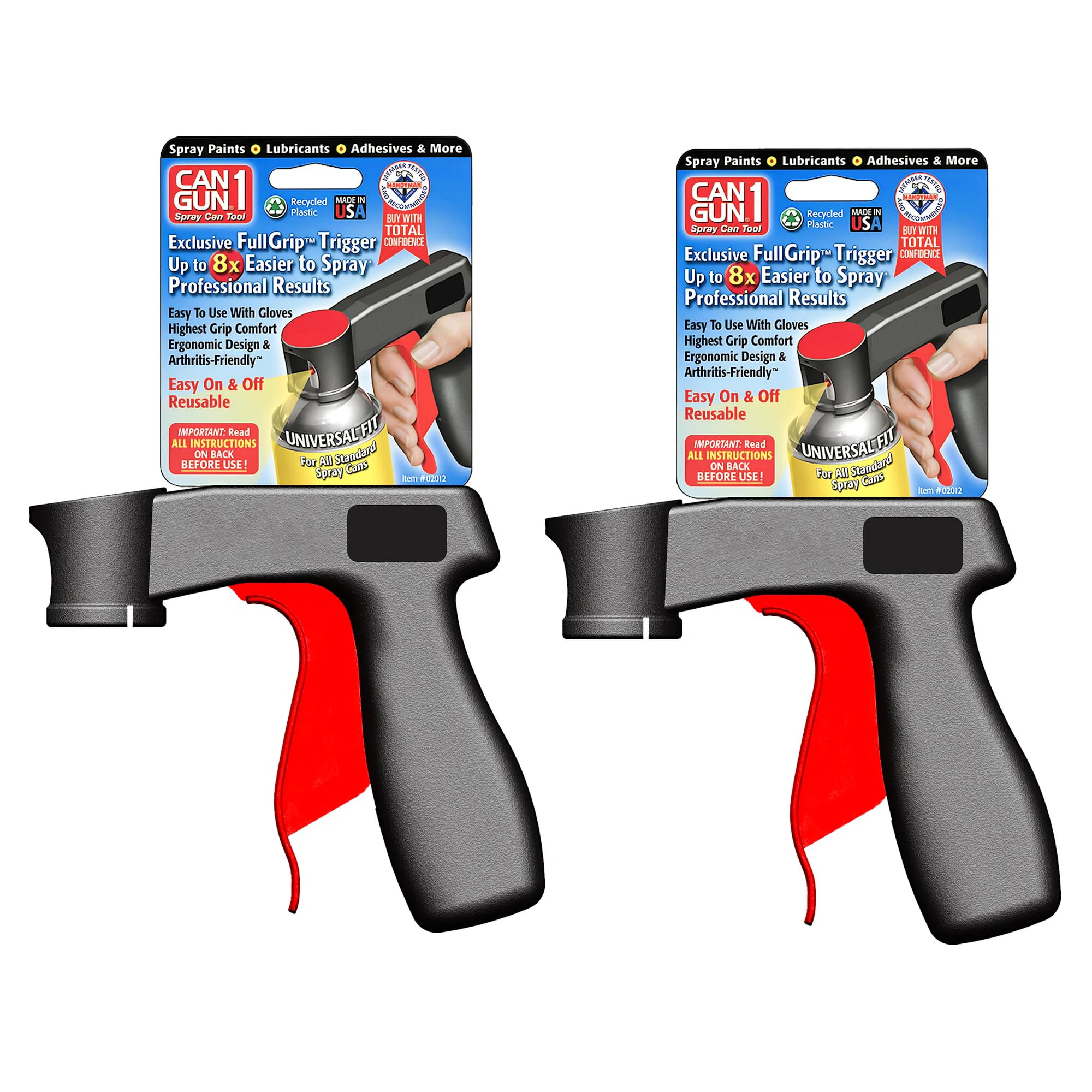 

1/2/3/4pcs Plastic Portable Spray Paint Handle, Universal Reusable Car Color Changing Film Pasting Self Spraying Hand Spray Gun