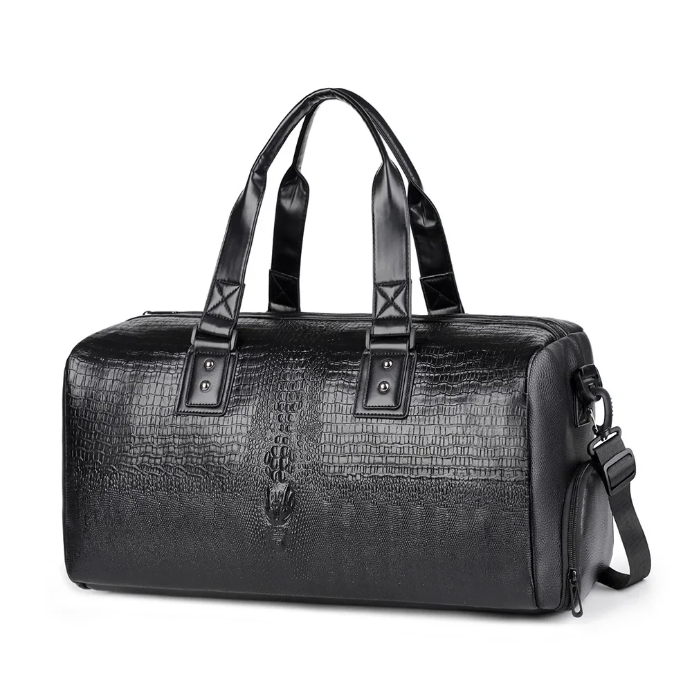 

2026 New Arrival Pu Leather Travel Bags Luxury Men Large Capacity Portable Male Shoulder Bags Men's Handbags Travel Duffle Tote