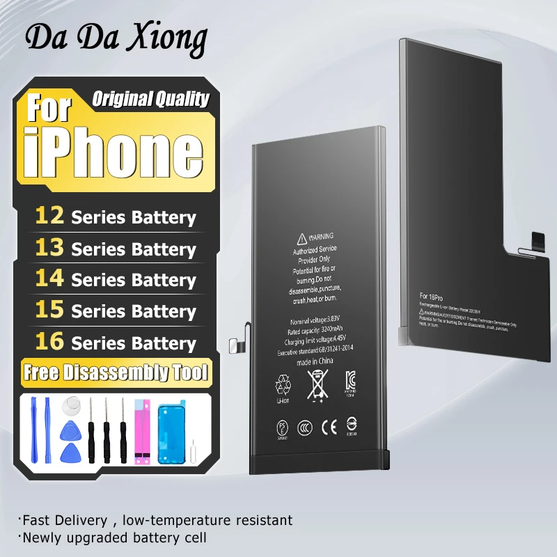 Zero Cycle Rechargeable Battery Suitable For iPhone 12 13 14 15 16 Plus 15 Pro 15 ProMax 16ProMax 14Pro 12Mini 13Mini Batteries